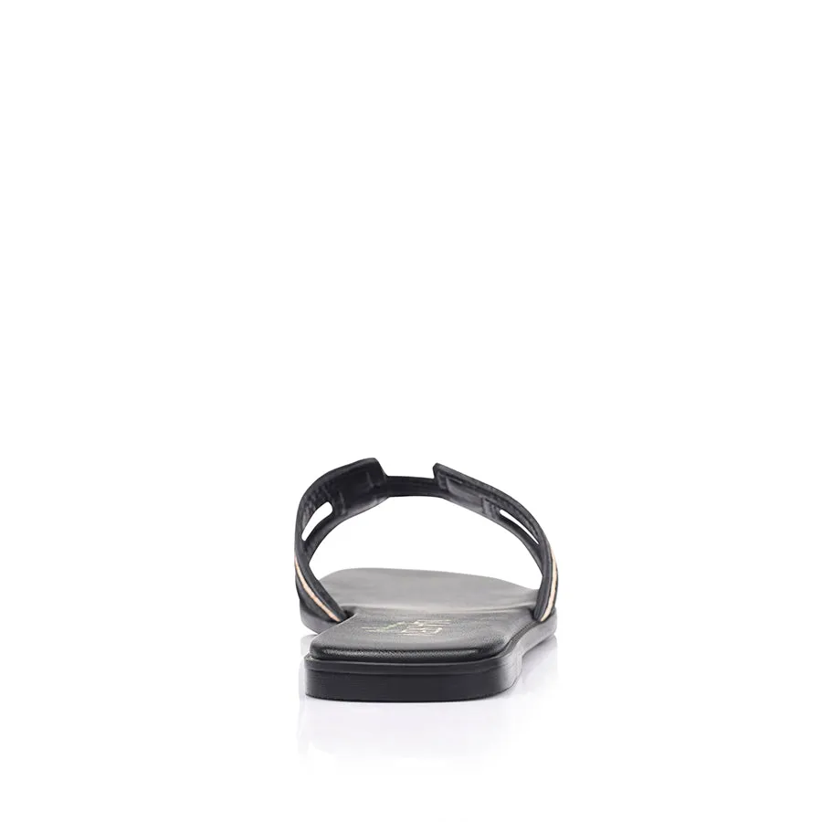 Sandra Casual Slides - Black/Raffia sold by Verali product image thumbnail 3