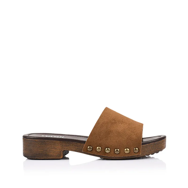 Chester Clogs - Chestnut Tan Micro sold by Verali