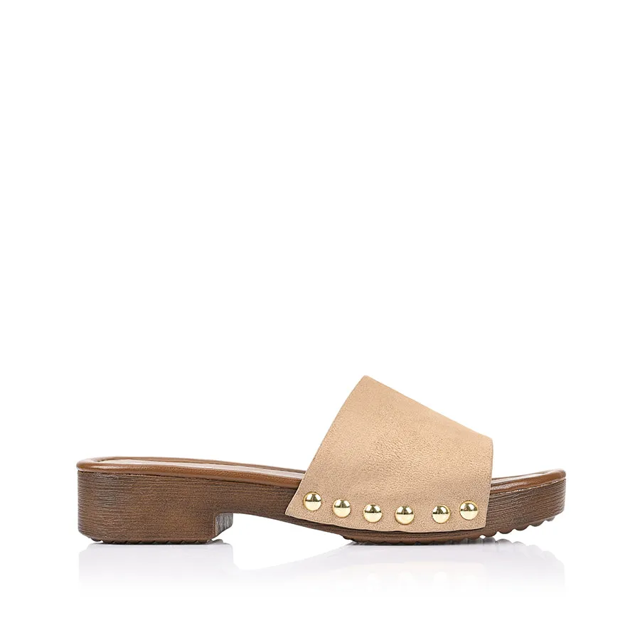 Chester Clogs - Taupe Micro sold by Verali