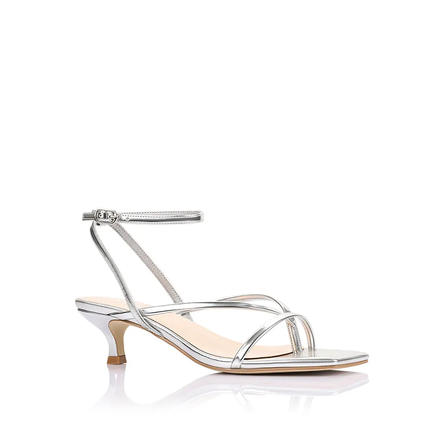 Maeve Kitten Heel Sandals - Silver sold by Verali product image thumbnail 2