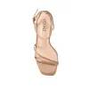 Kimmy Slim Strappy Heels - Dark Camel Patent sold by Verali