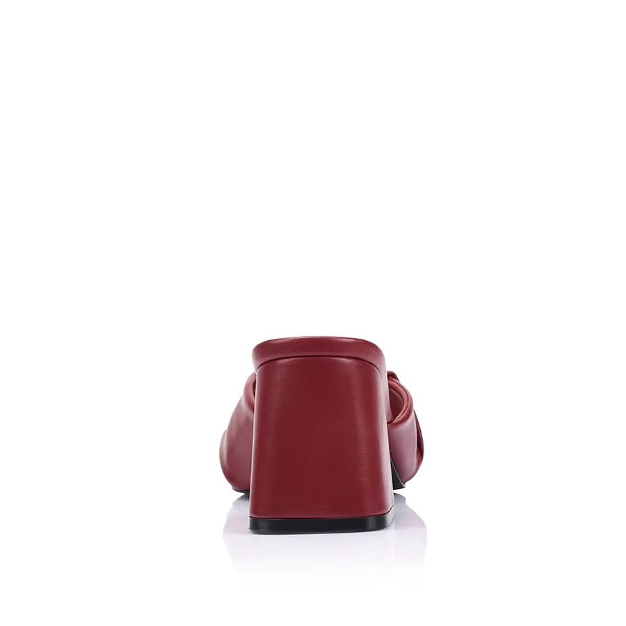 Stella Block Heel Mules - Berry Red sold by Verali product image thumbnail 3