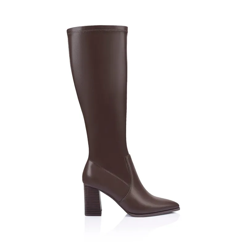 Marlo Knee High Boots - Chocolate Brown sold by Verali