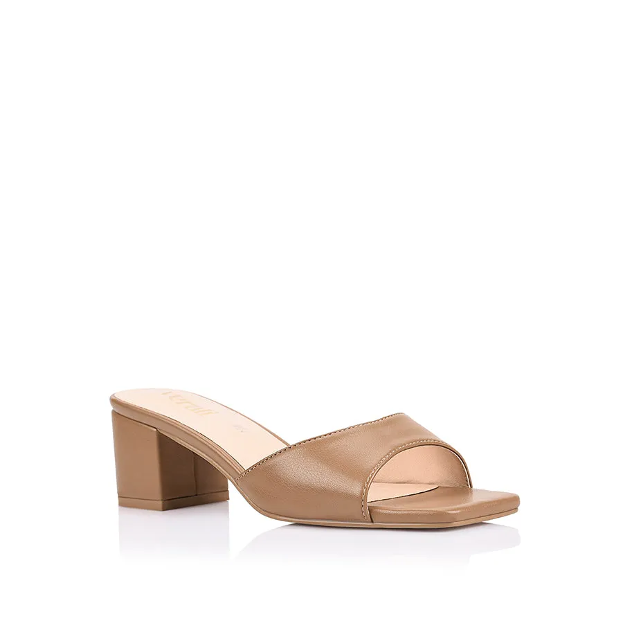 Wednesday Block Heel Mules - Dark Camel sold by Verali product image thumbnail 2