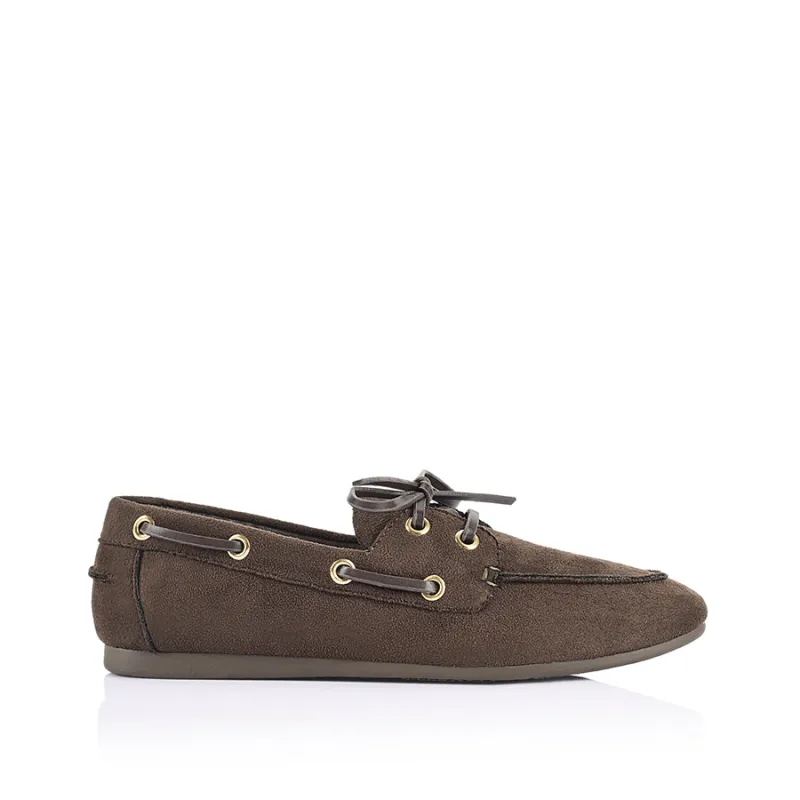 Brody Boat Shoes - Chocolate Brown Micro sold by Verali