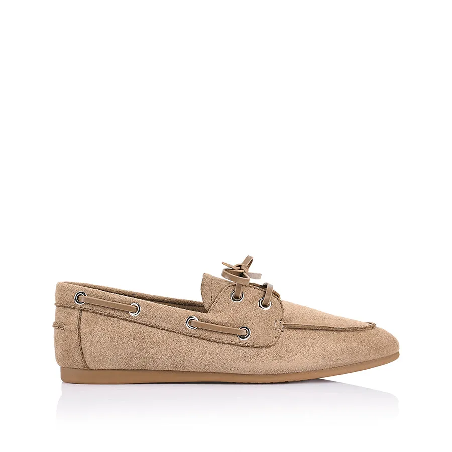 Brody Boat Shoes - Taupe Micro sold by Verali