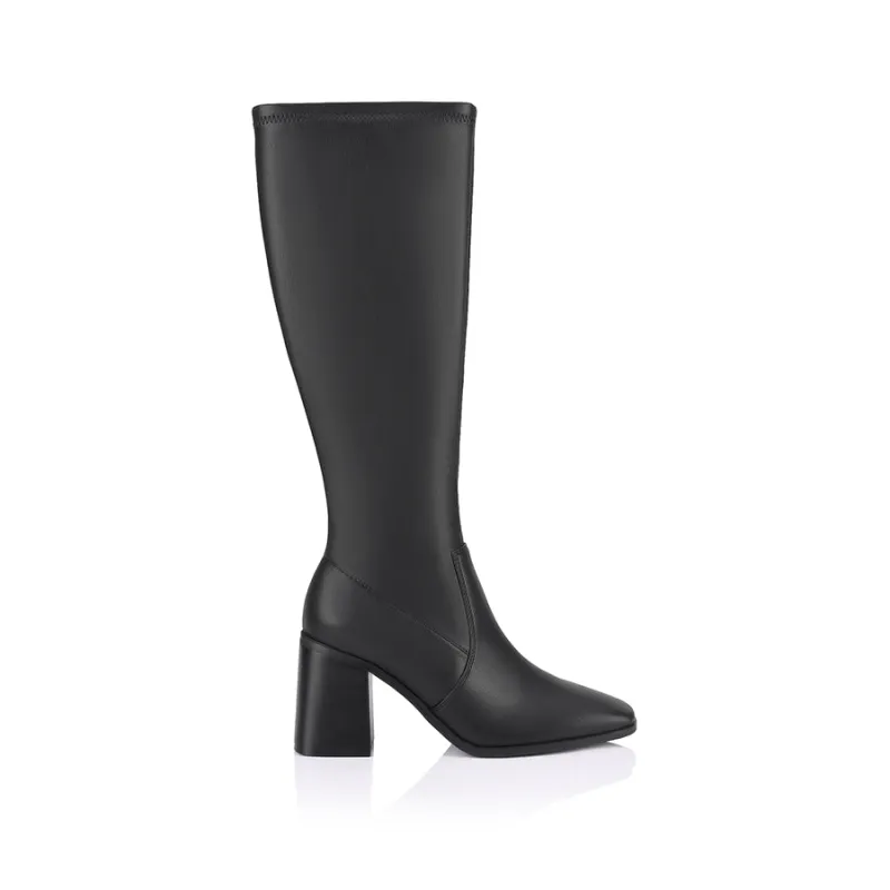 Liza Knee High Boots - Black made by Verali