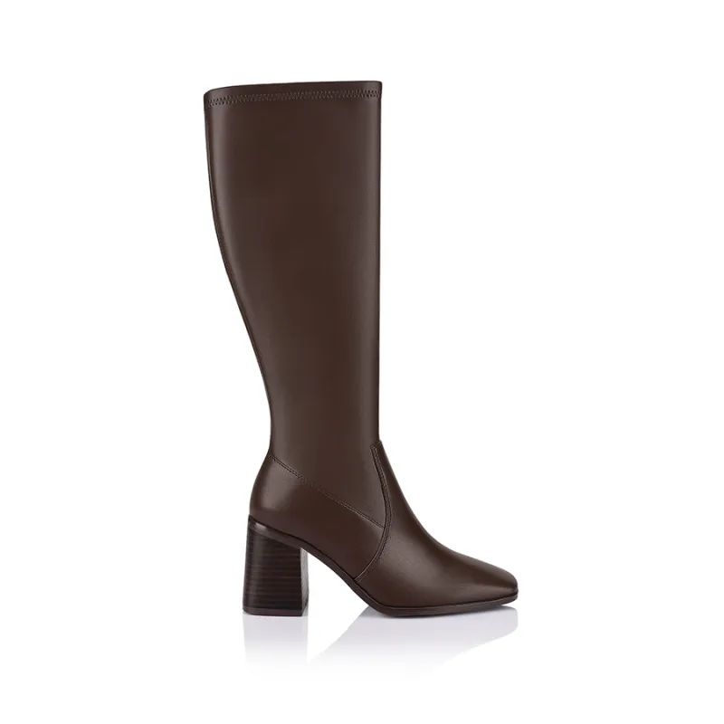Liza Knee High Boots - Chocolate Brown sold by Verali