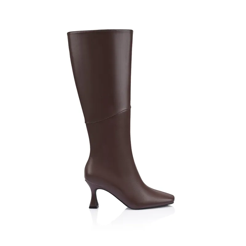 Imogen Knee High Boots - Chocolate Brown sold by Verali
