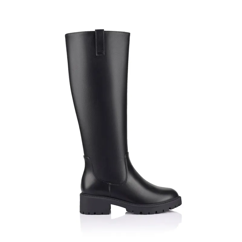 Jailyn Chunky Knee High Boots - Black sold by Verali
