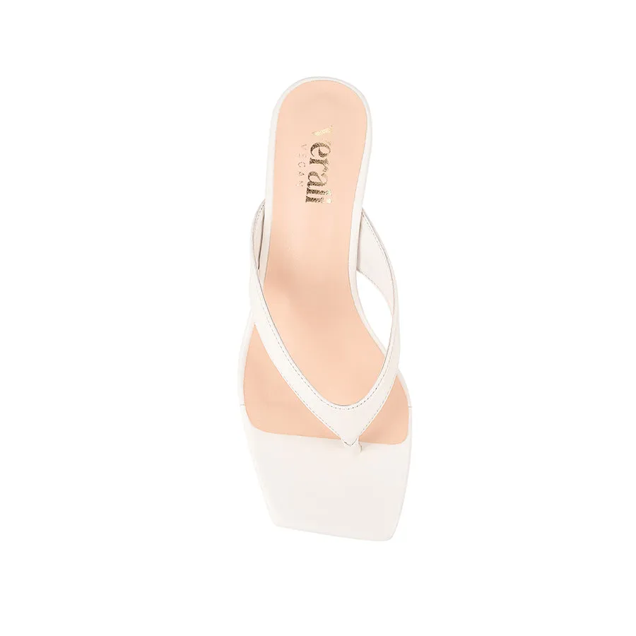 Martha Kitten Heel Thongs - Chalk White sold by Verali product image thumbnail 5