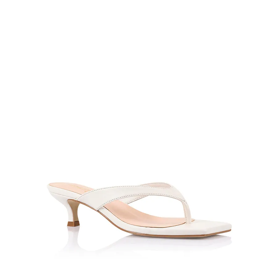 Martha Kitten Heel Thongs - Chalk White sold by Verali product image thumbnail 3