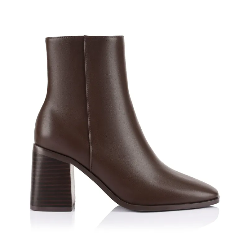 Lilo Ankle Boots - Chocolate Brown sold by Verali