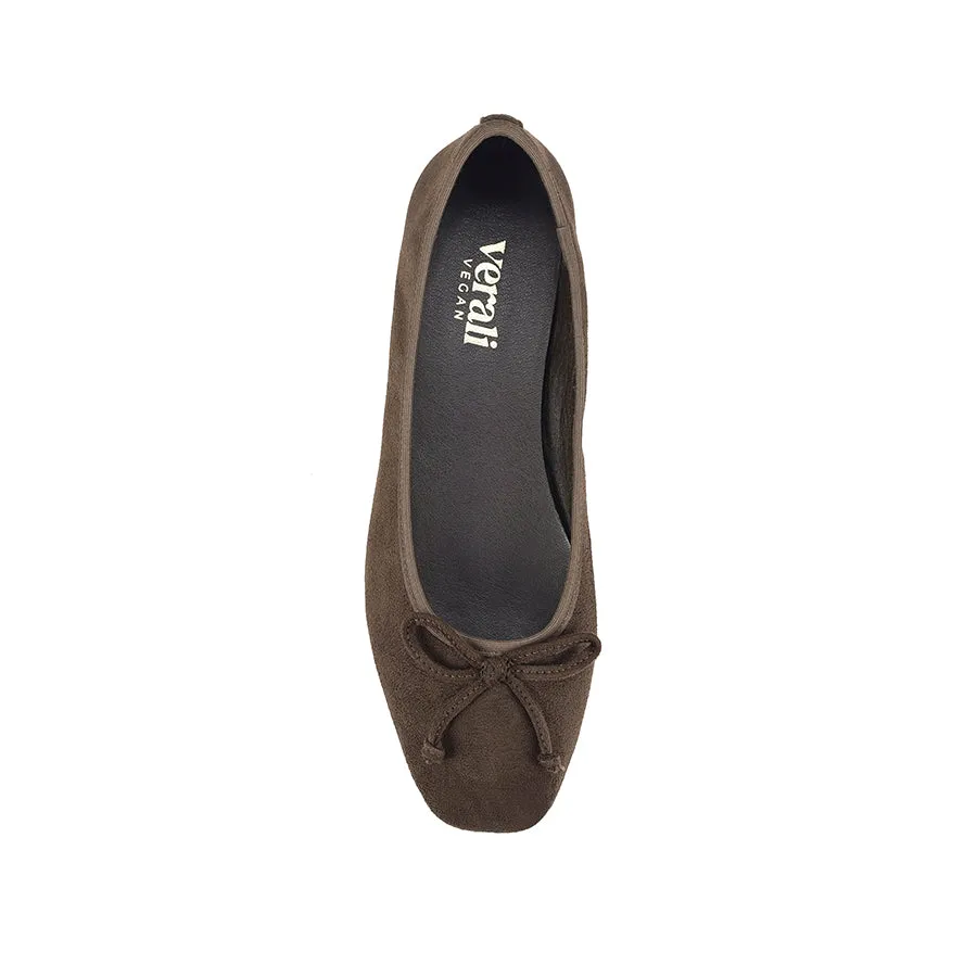 Eugenie Ballet Flats - Chocolate Brown Micro sold by Verali product image thumbnail 4