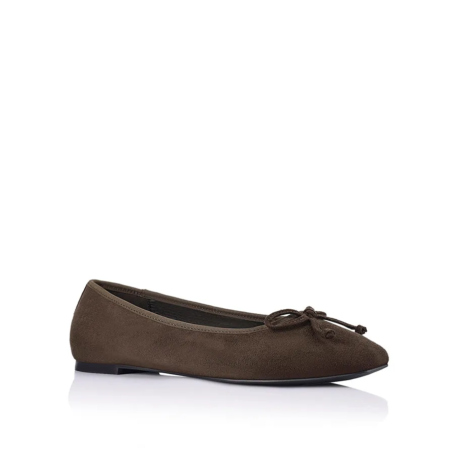 Eugenie Ballet Flats - Chocolate Brown Micro sold by Verali product image thumbnail 2