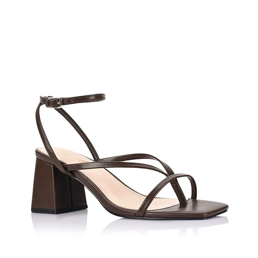 Status Block Heel Sandals - Chocolate Brown sold by Verali product image thumbnail 2