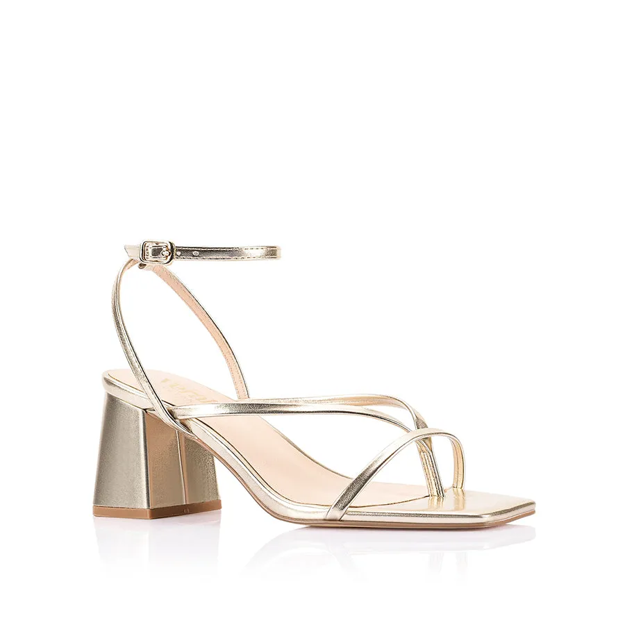 Status Block Heel Sandals - Champagne Gold sold by Verali product image thumbnail 2