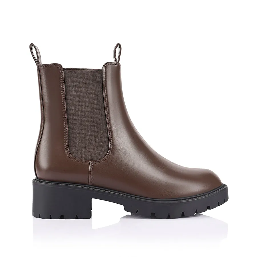 Jace Chelsea Combat Boots - Chocolate Brown sold by Verali