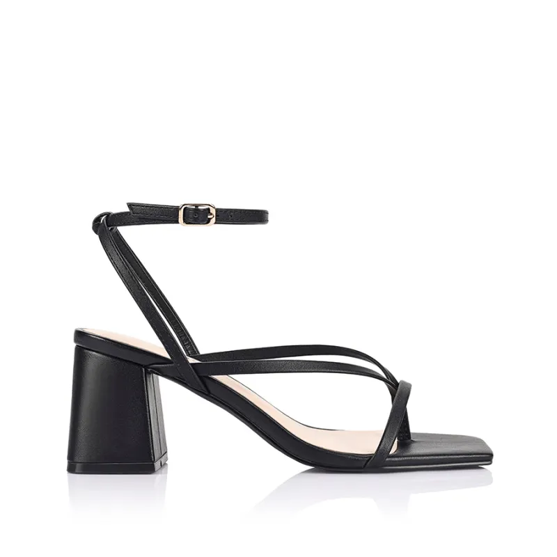 Status Block Heel Sandals - Black sold by Verali