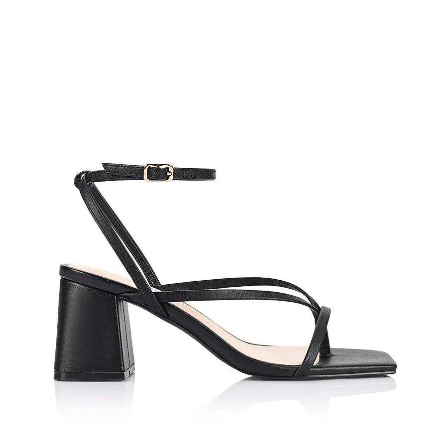 Status Block Heel Sandals - Black sold by Verali