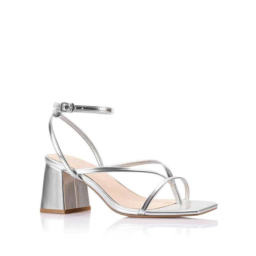 Status Block Heel Sandals - Silver sold by Verali product image thumbnail 2