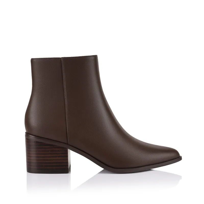 Fiona Ankle Boots - Chocolate Brown sold by Verali