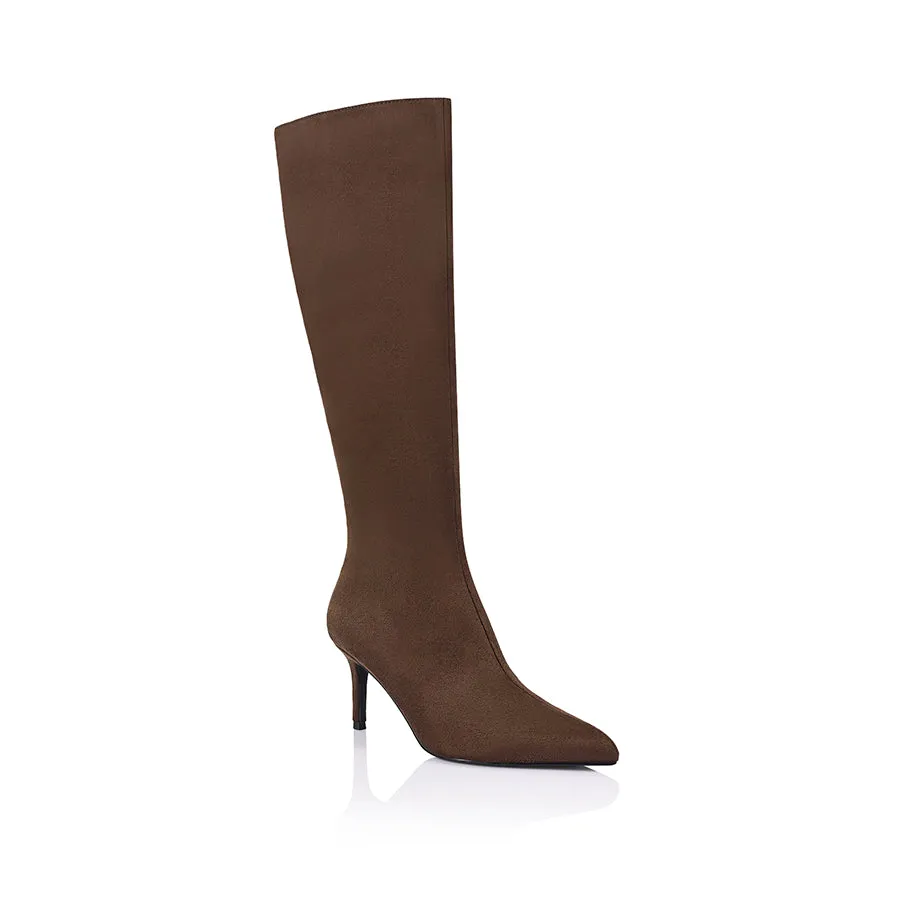 Bessie Tall Boots - Chocolate Brown Micro sold by Verali product image thumbnail 2