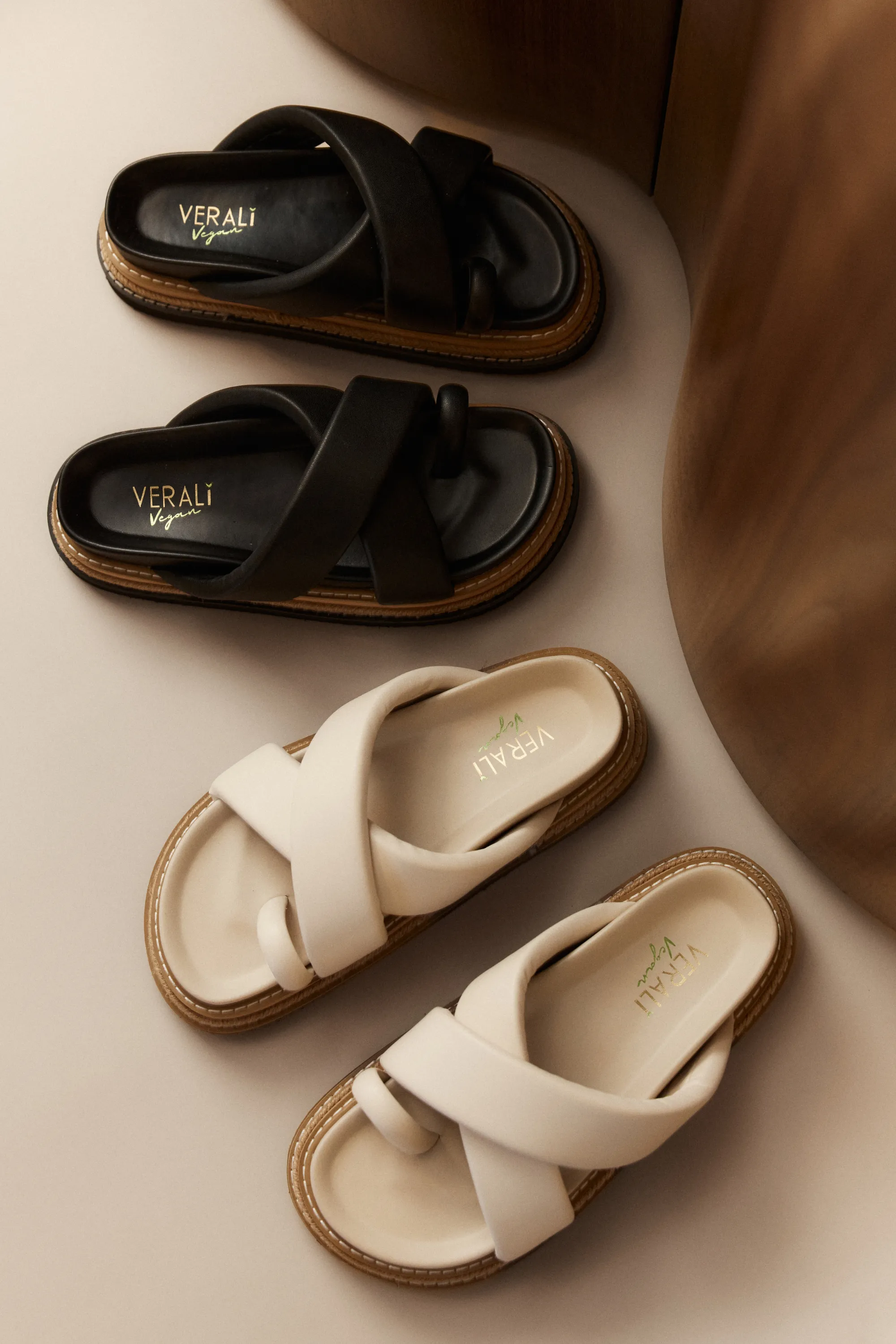 Thelma Flatform Slides - Bone White sold by Verali product image thumbnail 4