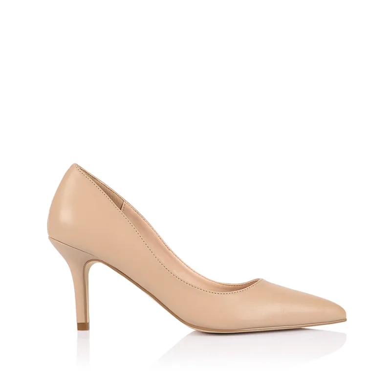 Lewis Stiletto Heel Pumps - Beige made by Verali
