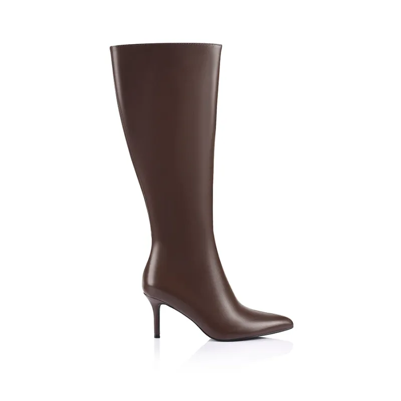 Bessie Tall Boots - Chocolate Brown made by Verali