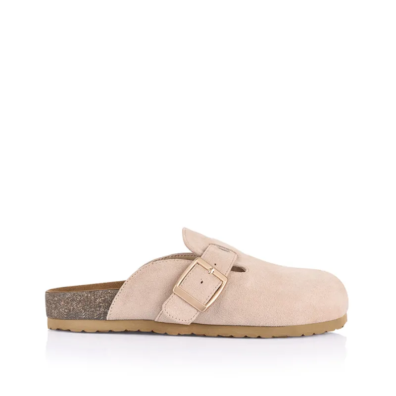 Xion Footbed Slides - Stone  Micro sold by Verali