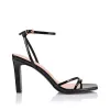 Kimmy Slim Strappy Heels - Black Patent sold by Verali