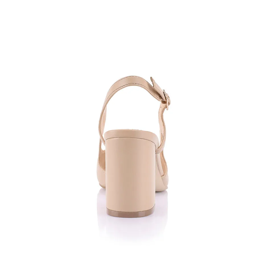 Enrique Sling Back Block Heels - Nude sold by Verali product image thumbnail 4