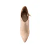 Effigy Heeled Ankle Boots - Cashew Micro sold by Verali