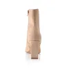 Effigy Heeled Ankle Boots - Cashew Micro sold by Verali