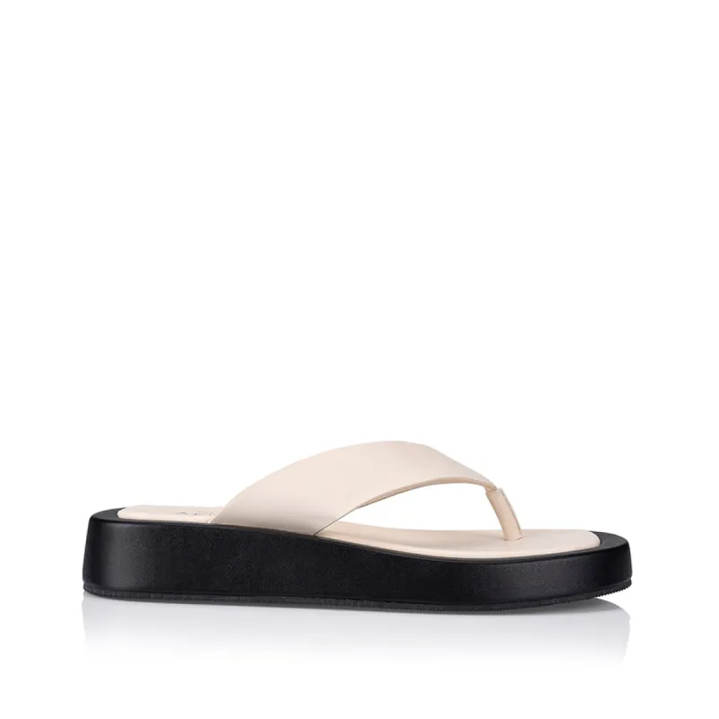 Bouncer II Flatform Thongs - Bone Smooth sold by Verali