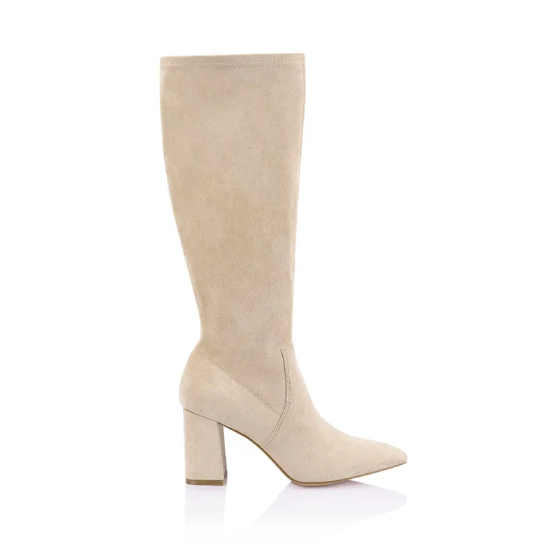 Manny Tall Boots - Stone  Micro sold by Verali
