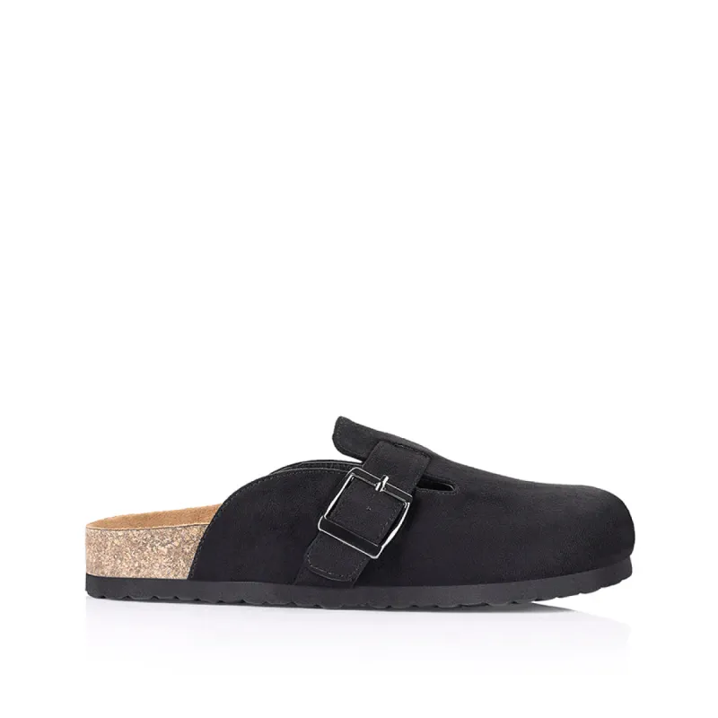 Xion Footbed Slides - Black Micro sold by Verali
