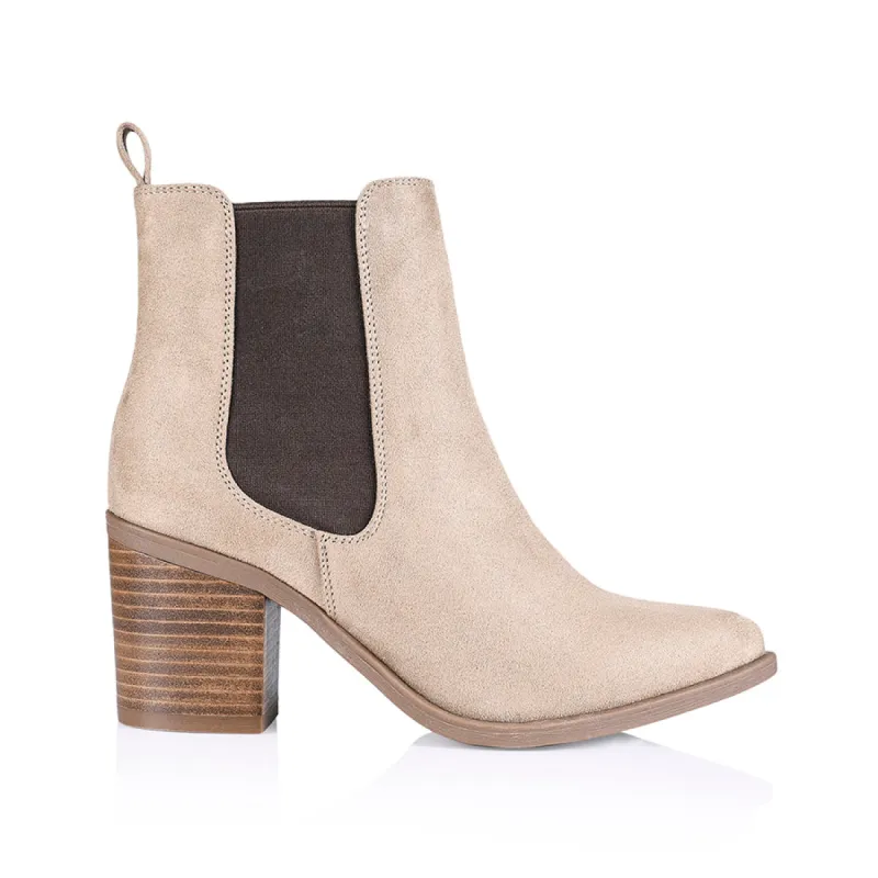 Samantha Chelsea Boots - Taupe Micro sold by Verali