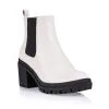Georgia Chunky Combat Boots - Bone Smooth sold by Verali