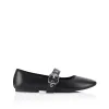 Banks Buckled Mary-Jane Flats - Black sold by Verali