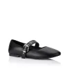 Banks Buckled Mary-Jane Flats - Black sold by Verali