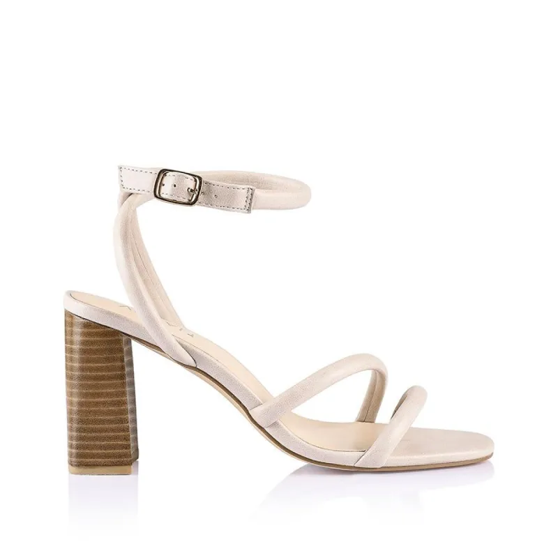 Crucial Block Heel Sandal - Blush Softee sold by Verali