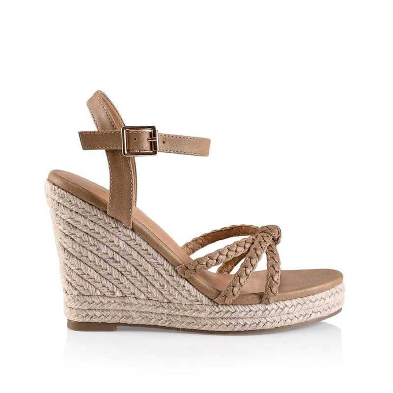 Amadie Rope Wedges - Biscuit Softee sold by Verali