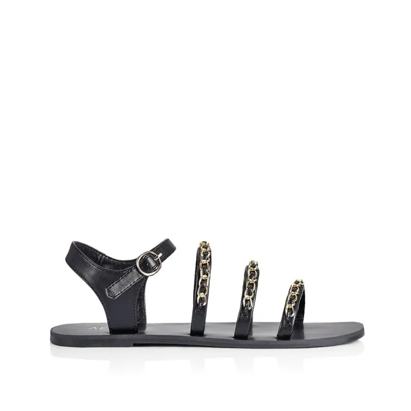 Candice Flat Sandals - Black sold by Verali