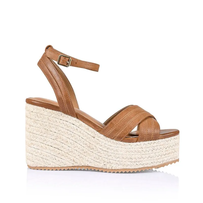Callie Rope Wedges - Tan sold by Verali