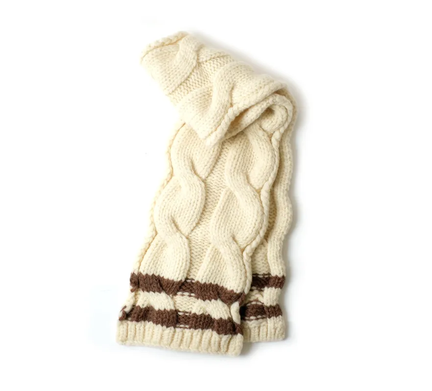 Hurley Cricket Scarf - Ecru Brown sold by Horatio London
