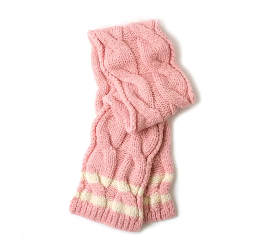 Hurley Cricket Scarf - Rose Pink Ecru sold by Horatio London