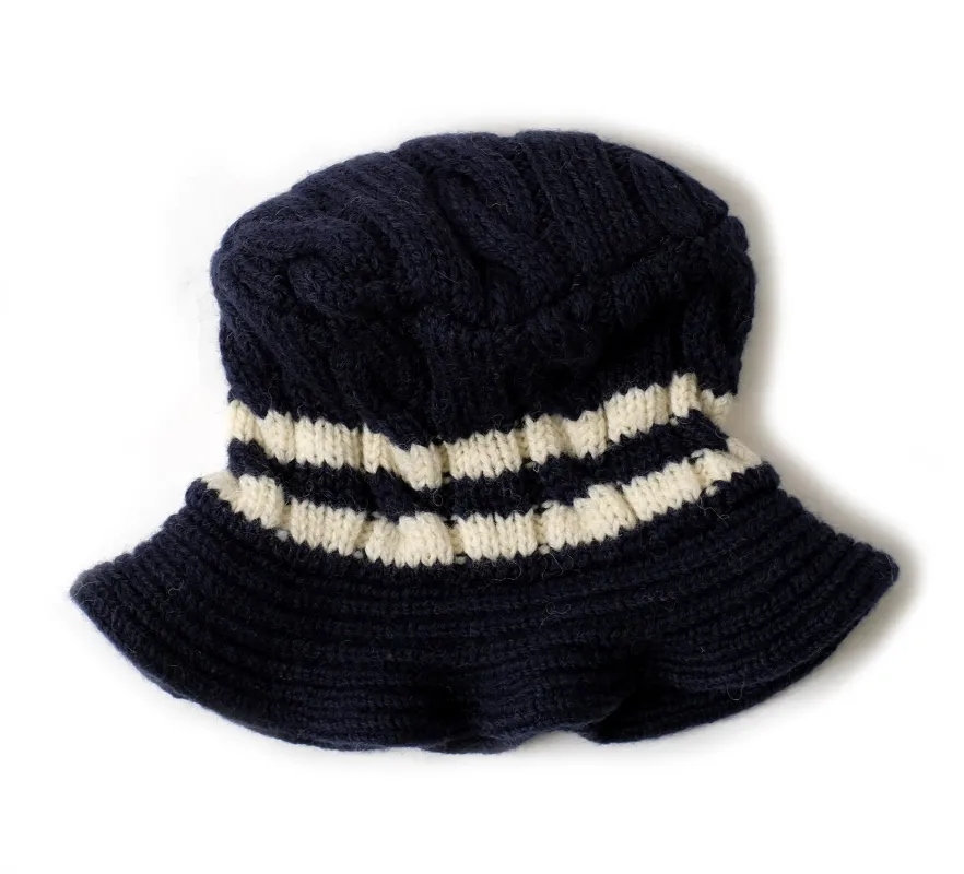 Meon Cricket Bucket - Navy White sold by Horatio London