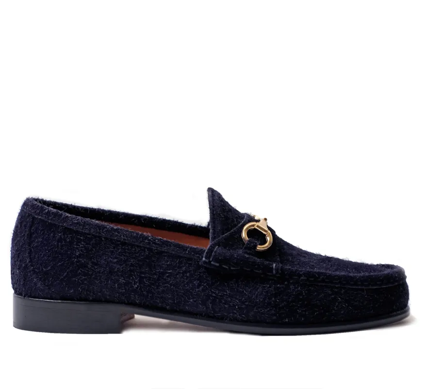 Beaufoy Loafer - Midnight Hairy Suede sold by Horatio London